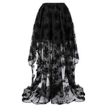 Women's Black Victorian Corset Dress - Black - 1 / Corset + Skirt - 6XL - Polyester Lace - image 9