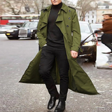 Funki Buys | Jackets | Men's Long Windbreak Trench Coat - Black - Windbreak Jacket / XXL / Polyester - image 5