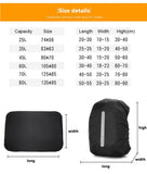 Luggage Covers Backpack Cover 25-80L - Black - 1 / A / Backpack Cover - 50 - 70L - Nylon - image 37