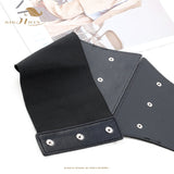 Women's Under Bust Waist Cincher Belts - Black - Round - Waist 60-80cm - PU Leather - image 10