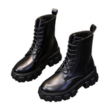 Funki Buys | Boots | Women's Lace-up Chunky Combat Boots - Black - Ankle / With Plush Inner / 43 B / PU Leather - image 34
