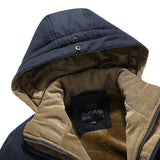Men's Long Warm Fleece Winter Parkas - Blue - Fleece Parka - 6XL - Polyester Cotton - image 5