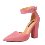 Funki Buys | Shoes | Women's High Block Heel Flock Party Shoe