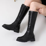 Women's Leather Winter Boots Sheep Skin - Black - Winter Boots - 12 B - Genuine Leather / Fleece - image 3