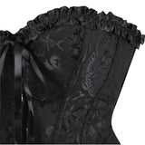 Women's Black Victorian Corset Dress - Black - 1 / Corset + Skirt - 6XL - Polyester Lace - image 12