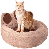 Cute Fluffy Paw Shaped Dog Cat Beds - Brown - Pet Paw Bed - XL - Plush - image 5