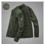Men's Military Warm Zip Up Cotton Jacket - Khaki - Military Jacket - 8XL - Polyester Cotton - image 15