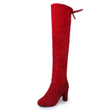 Funki Buys | Boots | Women's Thigh High Over Knee L... - Black - Over Knee Suede Boots / 10.5 B / Suede PU Leather - image 41