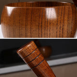 Wood Garlic Spice Crusher - Brown - Mortar and Pestle - Bamboo Wood - image 7