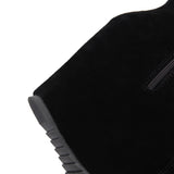 Women's Pink Lace Up Suede Platform Boot - Black - Lace Up Suede Wedges - 43 B - PU Suede Leather - image 14