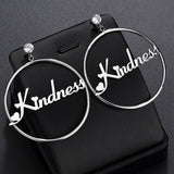 Custom Name Phrase Initial Drop Earring - Silver - 1 / Style1 / Silver Color - Stone Size 25mm - Stainless Steel - image 10