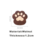 Funki Buys | Coasters | Cat Paw Solid Wood Coasters 4 Pcs - Beige - Paw Coaster / Maple / Wood / M - image 17