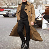 Funki Buys | Jackets | Men's Long Windbreak Trench Coat - Black - Windbreak Jacket / XXL / Polyester - image 3