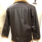 Men's Warm Faux Fur and Leather Jacket - Apricot - Faux Leather Jacket - 5XL - PU Leather Fleece - image 11