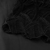 Women's Plus Size Lace Mesh Midi Dress - Black - Evening Dress - 6XL - Chiffon/Lace - image 39
