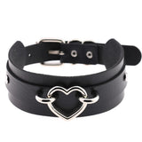 Women's Gothic Punk Cosplay Collars - Black 4 - Heart / Punk Gothic Choker - Medium - PU Leather - image 6
