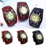 Men's Casual Roman Punk Retro Watch - Light Brown - Punk Watch - M - Stainless Steel / PU Leather - image 10