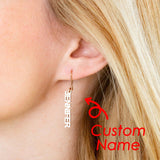 Funki Buys | Earrings | Custom Name Initi... - Custom SMTER01-AB  Font / Silver Color - Earrings / Stainless Steel - image 48