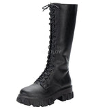 Funki Buys | Boots | Women's Knee-High Platform Lace Up Boot - White - Boots / 12 B / PU Leather - image 31