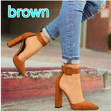 Funki Buys | Shoes | Women's High Block Heel Flock Party Shoe