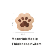 Funki Buys | Coasters | Cat Paw Solid Wood Coasters 4 Pcs - Beige - Paw Coaster / Maple / Wood / M - image 18