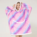 Unisex Soft Multi Print - Black/White - Adult / Cow / Wearable Blanket Hoodie - Adult Free Size - Plush - image 34