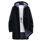 Men's Long Sleeve Plush Zip Up Hoodie - Black - Sherpa Hoodie - 4XL - Sherpa - image 11