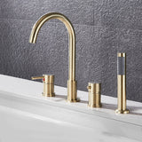 Bath Taps Luxury Brass Bath Shower Set - Gold - 1 / Brushed / Bath Faucet - Large - Stainless Steel - image 5