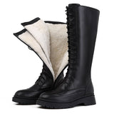 Women's Leather Winter Boots Sheep Skin - Black - Winter Boots - 12 B - Genuine Leather / Fleece - image 11