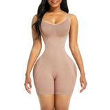 Women's Seamless Bodysuit Shaper - Beige - Shapewear Body Shaper - 3XL - Spandex - image 35