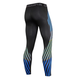 Men's Compression Running Cycling Tights - Green - KC215 / Fitness Pants - XXXL - Polyester Spandex - image 13