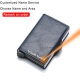 Men's Women's RFID Credit Card Holders - Blue - Custom - 3.74 x 2.55 x 0.59" - PU Leather - image 20