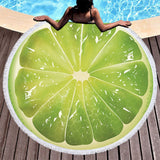 Fruit Printed Beach Mat Towel Throw - Green - 1 / STJ14-1 / Fruit Towel - Large - Microfibre - image 24