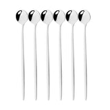 Stainless Steel Long Handled Spoons 6Pc - Silver - Round Long Handled Spoons - 7.87" - Stainless Steel - image 26