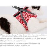 Cat Harness Walking Lead Vest Set - Green - Cat Vest Harness Leash - XL - Nylon/Canvas - image 37
