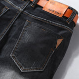 Men's Casual Denim Shorts Slim Fit Stretch - Black - Denim Shorts - 40 - Denim Polyester - image 3