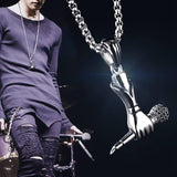 Unisex Singer Microphone Pendant - Silver - Microphone Pendant - M - Stainless Steel - image 9