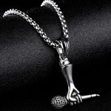 Unisex Singer Microphone Pendant - Silver - Microphone Pendant - M - Stainless Steel - image 6