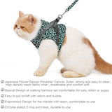 Cat Harness Walking Lead Vest Set - Green - Cat Vest Harness Leash - XL - Nylon/Canvas - image 38