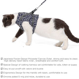 Cat Harness Walking Lead Vest Set - Green - Cat Vest Harness Leash - XL - Nylon/Canvas - image 41