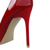 Women's Elegant Pointed Toe Bridal Stiletto - Black - Shoes - 43 B - PU Patent Leather - image 12