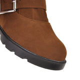 Women's Plush Knee High Boots - Brown - Knee High Boots - 11 B - PU Suede Leather - image 22