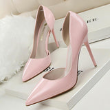 Women's Elegant Pointed Toe Bridal Stiletto - Pink - Shoes - 43 B - PU Patent Leather - image 26