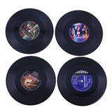 Funki Buys | Coasters | Vinyl Record C... - 6 Pcs / Record Coaster Set + Holder / BPA Free Plastic / 4.13" x 0.98" - image 18