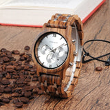 Men's Luxury Wood Watch Gift Box Set - White/Brown - P19-3 / Quartz Watch - M - Wood - image 4