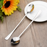 Stainless Steel Long Coffee Spoons 6Pcs - Silver - 6pcs - Pointed Head - Large - Stainless Steel - image 3