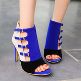 Women's Suede Wrap Buckle Strap Shoes - Black/Beige - Buckle Ankle Shoe - 43 B - PU Suede - image 16