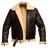 Men's Warm Faux Fur and Leather Jacket - Apricot - Faux Leather Jacket - 5XL - PU Leather Fleece - image 3