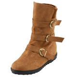 Funki Buys | Boots | Women's Buckled Suede Snow Ankle Boots - Gray : Suede Ankle Boot / 43 B / PU Suede Leather - image 11
