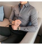 Men's Slim Fit British Style Dress Shirt 7XL - Royal Blue - Slim Fit Dress Shirt - 7XL - Polyester - image 37